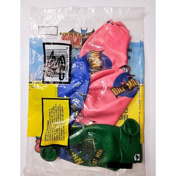 Vintage Rare 1989 DC Comics New Old Stock Batman 5 - 14 inch Round Party Balloon - Picture 2 of 3